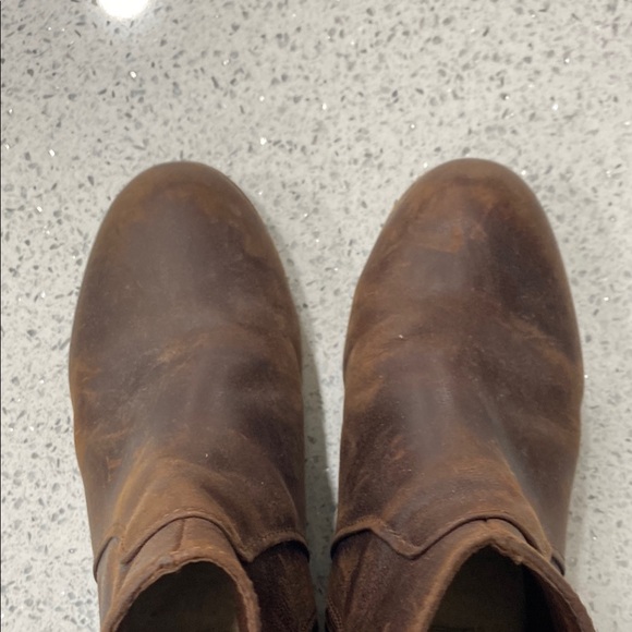 UGG Brown Ankle Boots with Buckle Straps and Low Heel - Picture 9 of 11